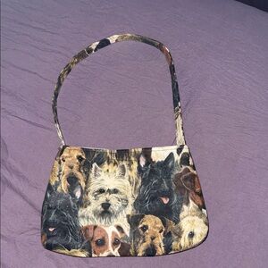 Dog Print Shoulder Bag